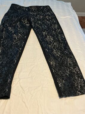 Black Sequin Crop Pants - Women